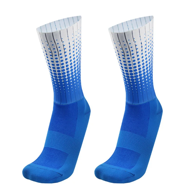 New Style Polka Dot Summer Sports Cycling Socks Non-slip Silicone Pro Outdoor Racing Bike Socks Calcetines Ciclismo