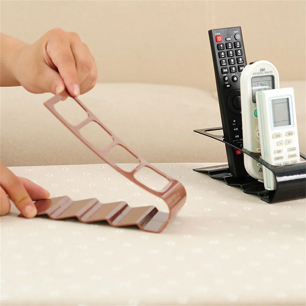 

4-Section Remote Control Holder - Desktop Organizer for TV & Appliance Remotes, Living Room & Office Storage Rack