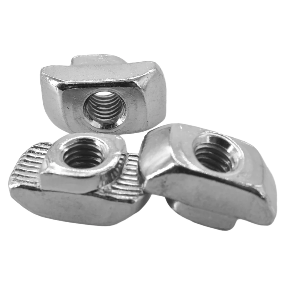 T Nut 5/8pcs M3 M4 M5 M6 M8 Slot T-nut Hammer Drop In Nut Fasten Sliding Connector For Aluminum Extrusion of 20/30/40/45 Series