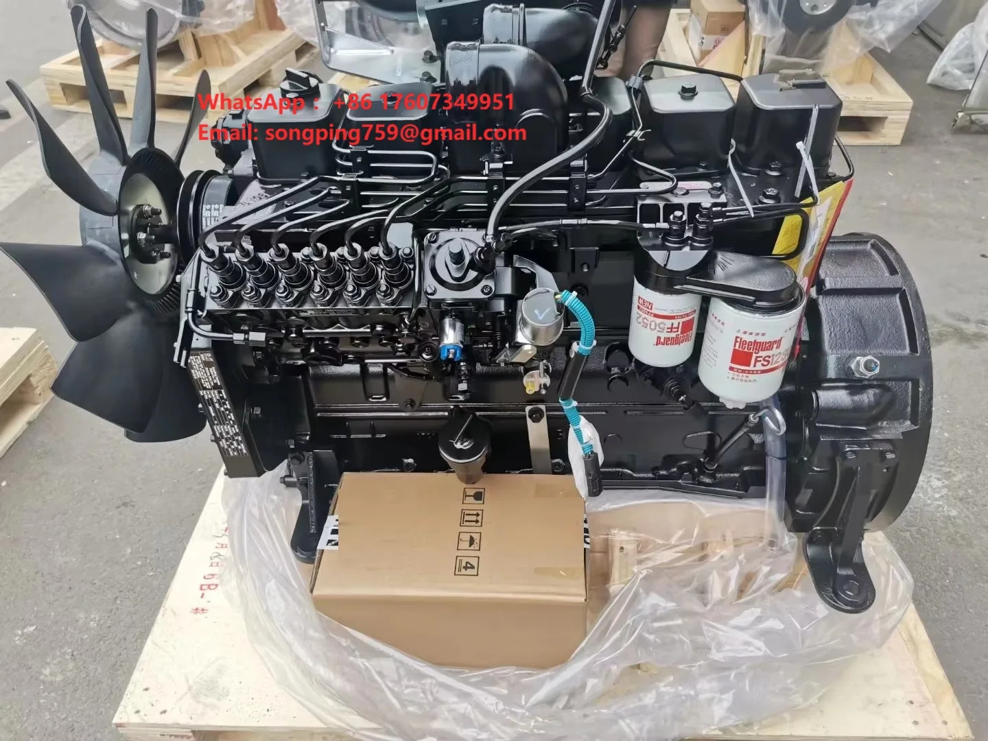 High Quality Single Cylinder Air-Cooled 6BT Diesel Engine for Truck Complete with Gearbox Low Mileage for Sale