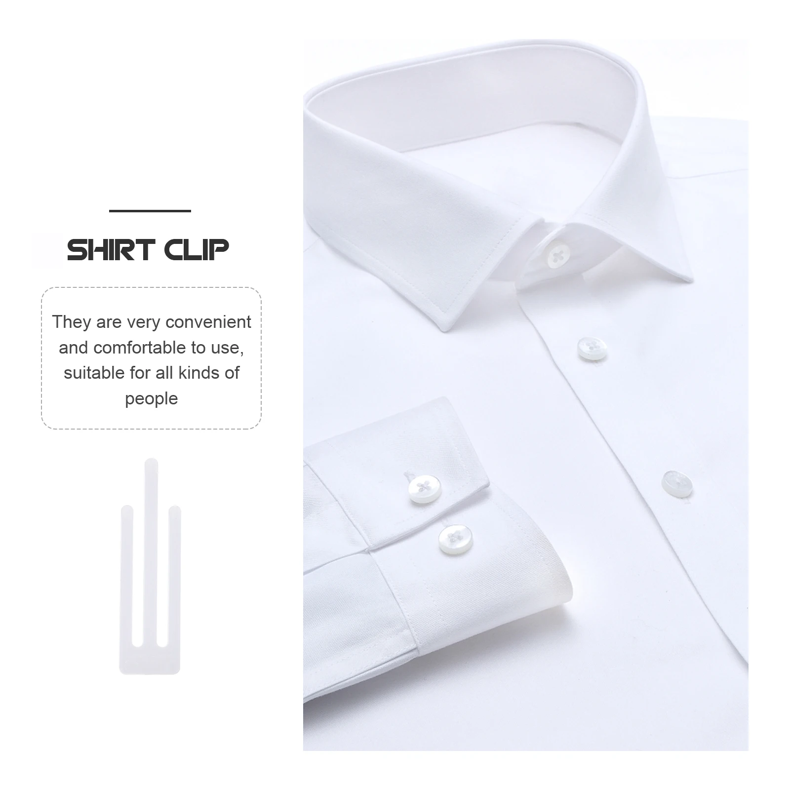 

500 Pcs Shirt Back Clip Clips with Holes for Clothes Plastic Fastening Clothing Hanging