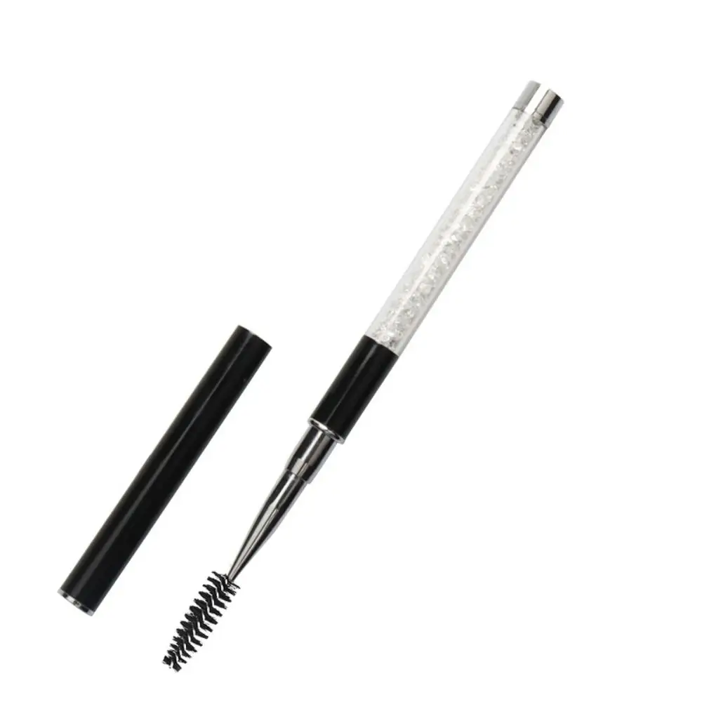 Adjustable Radian Grafting Mascara Brush with Cap Round Comb Teeth Spiral Mascara Brush Reusable Tube Multicolor