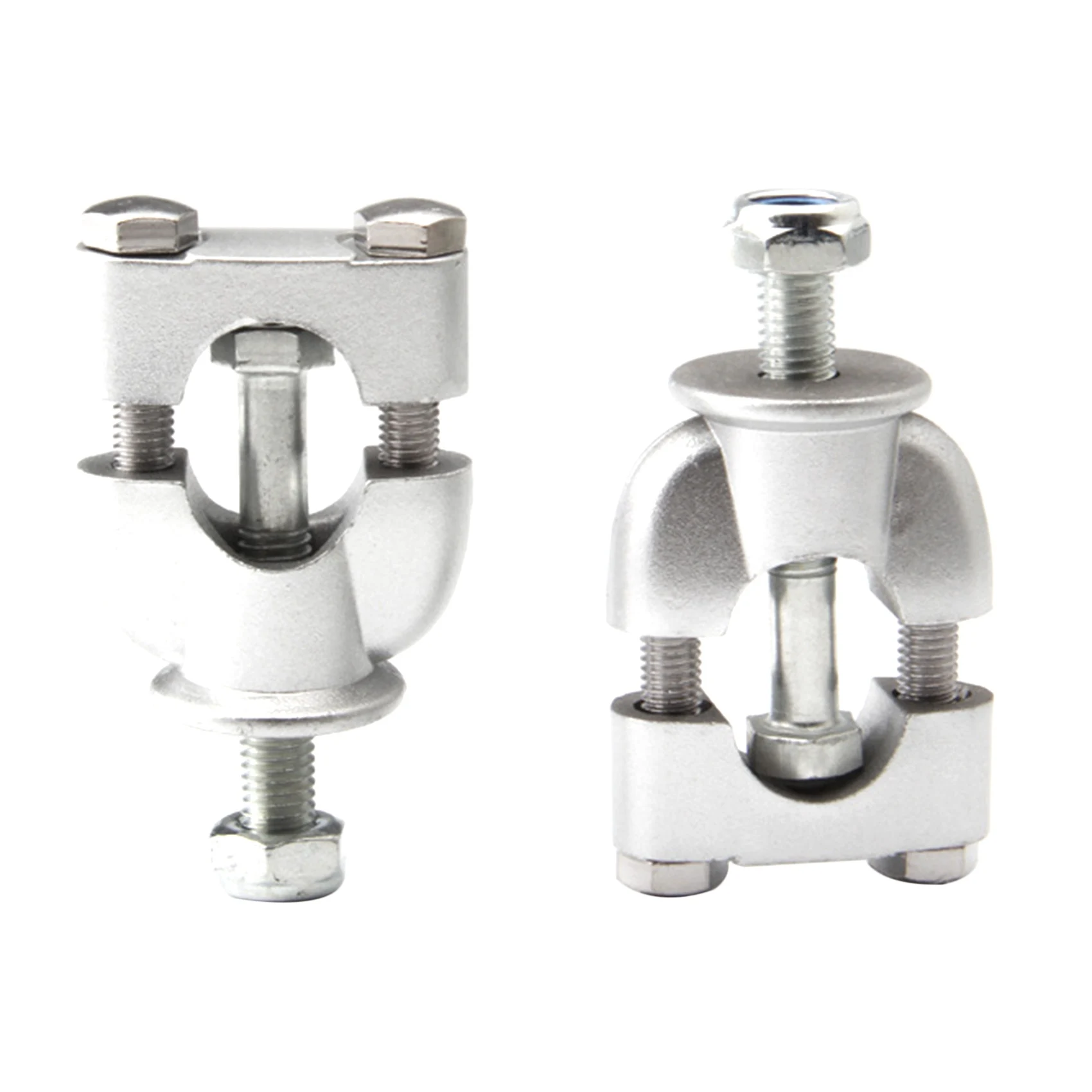 22mm 7/8inch Universal Motorcycle Handlebar Risers Mount Clamps Chrome Round Bar Clamp