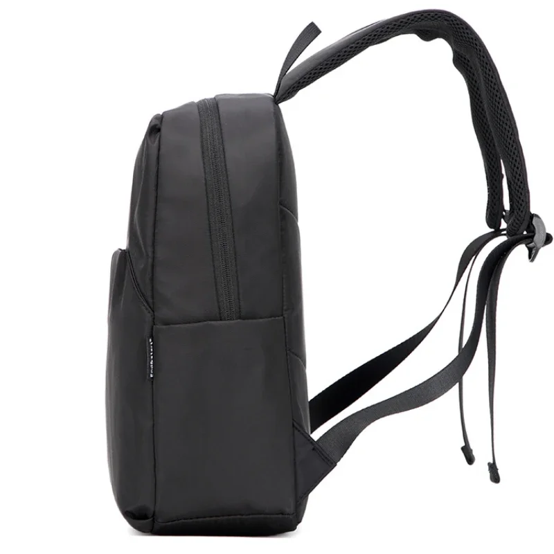 Mini mochila de lona para hombre, mochila negra a la moda, bolso escolar para hombre, mochila pequeña japonesa para hombre, mochilas impermeables de