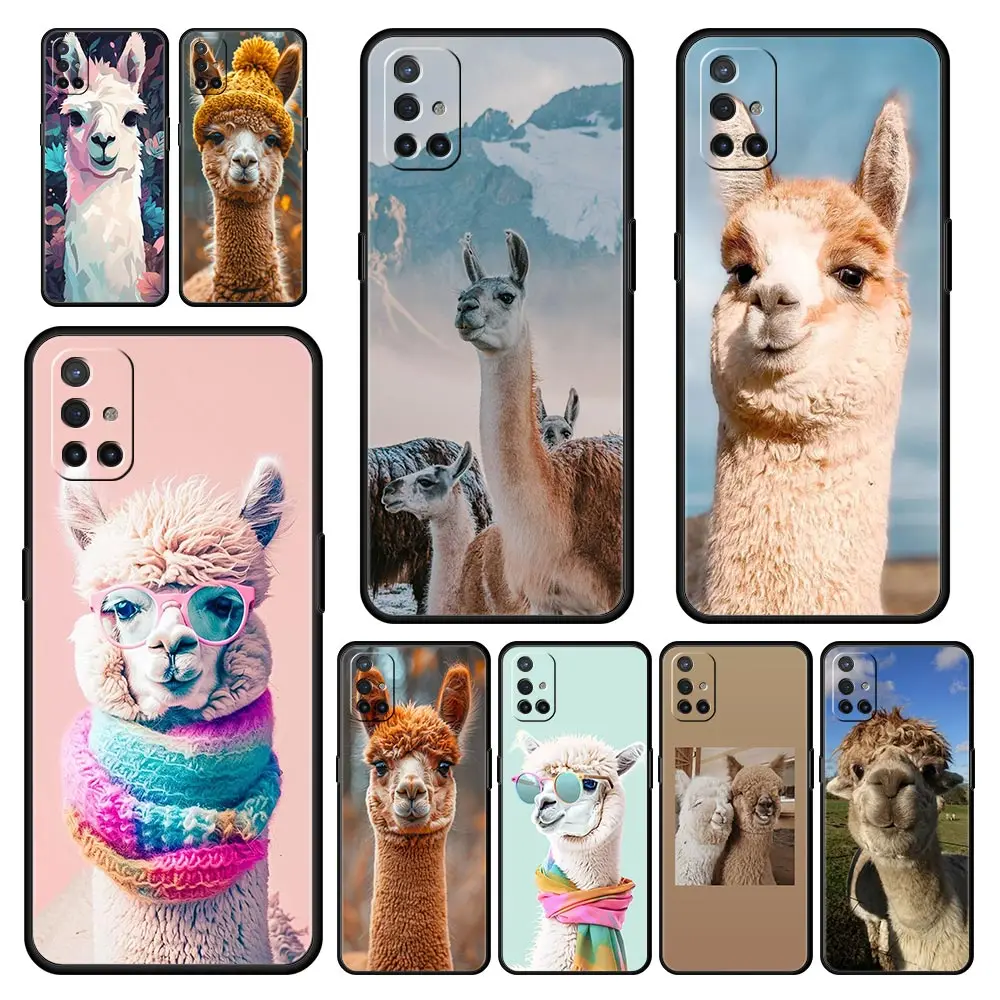 Phone Case For OnePlus 12 11 10 9 Pro 9T 12R 10R 9R 9RT 10T 8T 8 7 6T 7T Nord 2T CE 2 5G N200 N10 Cover Kawaii Alpaca lovely