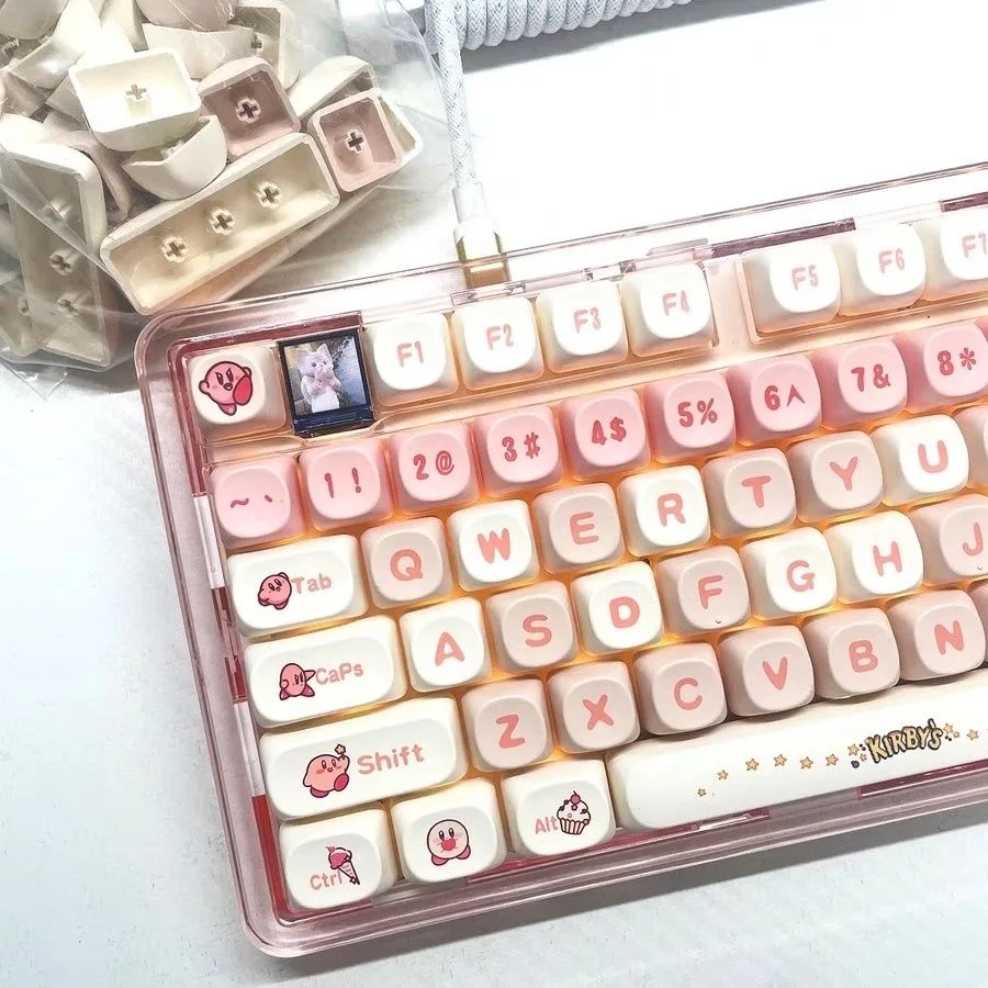 MOA Keycap Cute cartoon Gift 141 Keys PBT Keycap Diy Creative For 61/87/104/108 Alice Mechanical Keyboard Keycaps