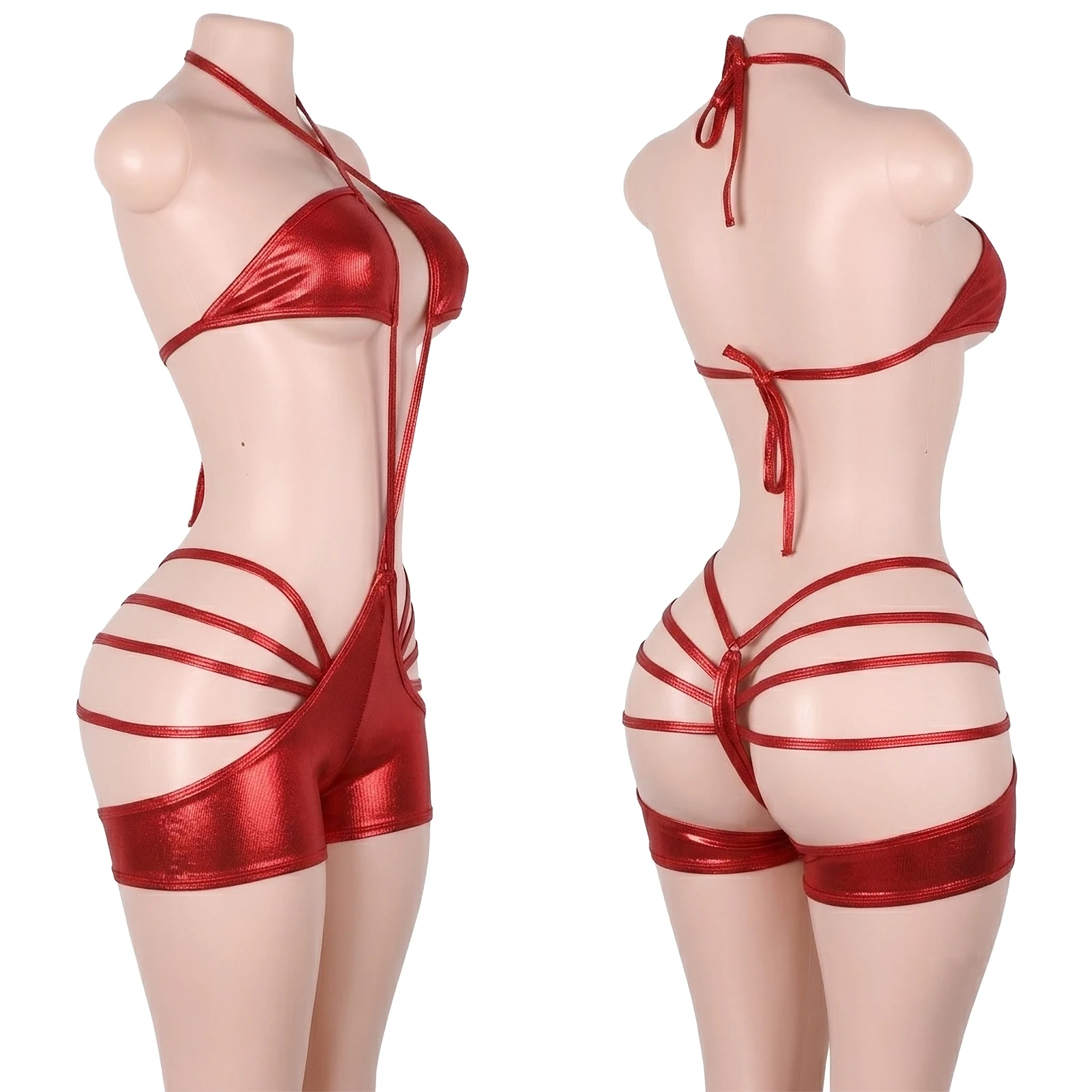 Factory Direct Exotic Dance Wear Shorts Lace-Up Pole Dancing Jumpsuits Lingerie Set Sparkling Festival Rave Dancer Outfits Appar