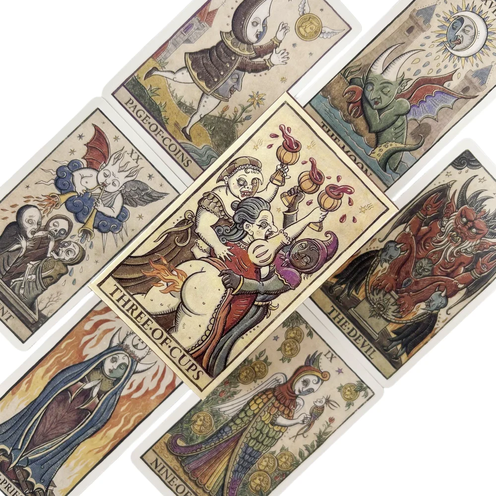 Колода карт Moon Tarot Della L – обзор и цена Board Game Illustrator