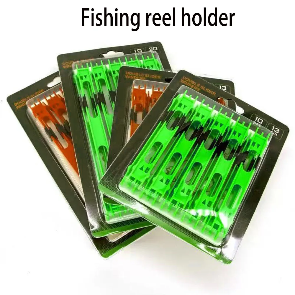 Planche d'enroulement de ligne en plastique de pêche de 10 pièces, support de ligne de pêche, disponible en deux couleurs, accessoires de pêche, enrouleur de ligne, ensemble d'outils de pêche