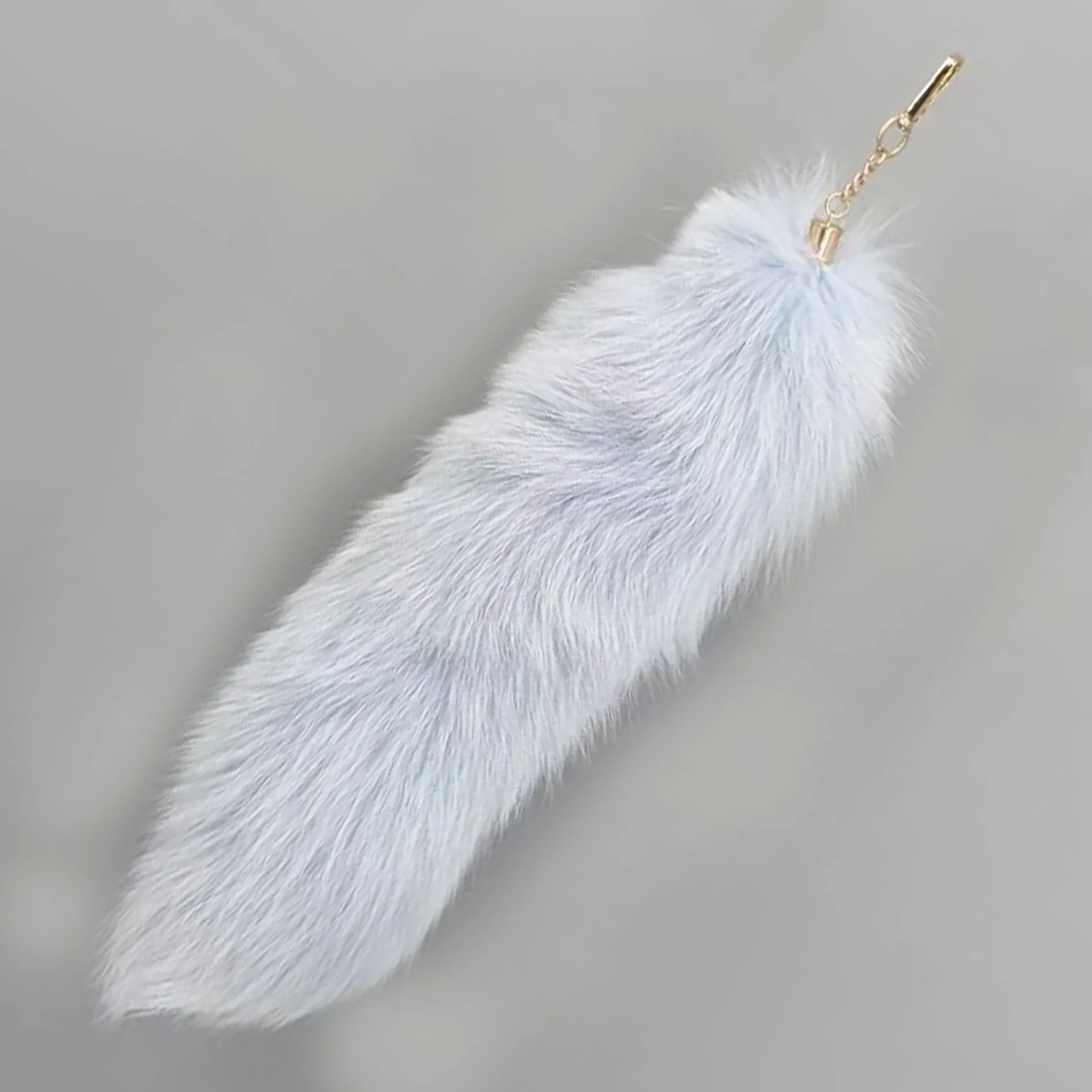 Natural Fox Fur Tail Keychain Furry 2026 Chic Y2K Beautiful