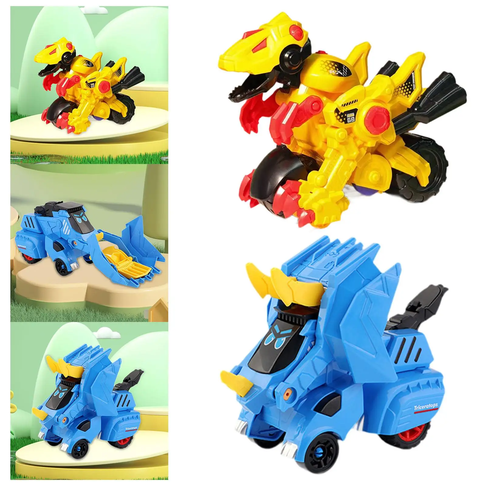 Transforming Dinosaur Toy Playing Fun Educational Toy Automatic Transform Kids