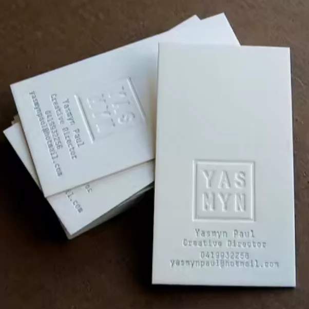 Customized printing art paper business card embossed business card luxury with logo paper business card printing