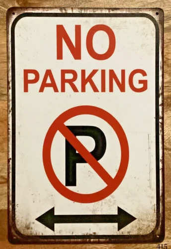 Polite Notice NO PARKING Please Leave Clear Metal Sign Garage Bar Man Cave Beer