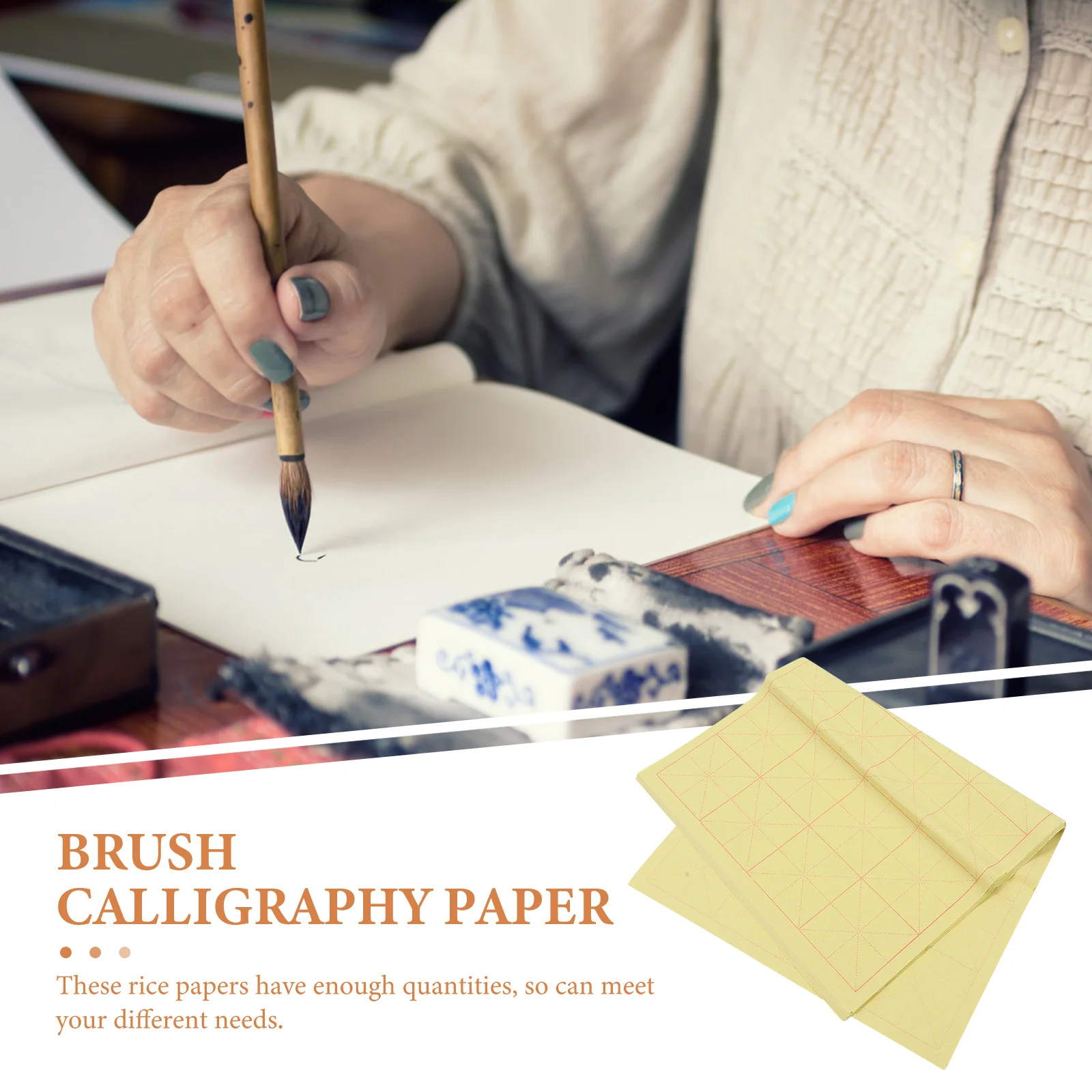 

50Pcs Writing Xuan Papers Chinese Handwriting Practice Papers for Students Children Adults Excellent Effect Enjoyable Fun