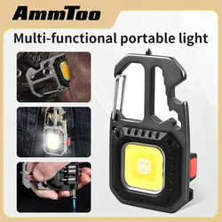 AmmToo Ultra Small Mini LED Light Akumulatorowy brelok do kluczy Outdoor Camping COB Światło robocze Przenośny klucz kieszonkowy Śrubokręt