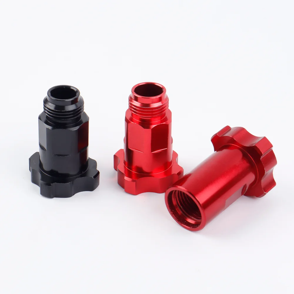 موصل سريع بندقية رذاذ محول M16x1.5 الأحمر والأسود G3/8 الخارجية M16x1.5 الأحمر الداخلية البخاخة محول كوب الطلاء القابل للتصرف #3