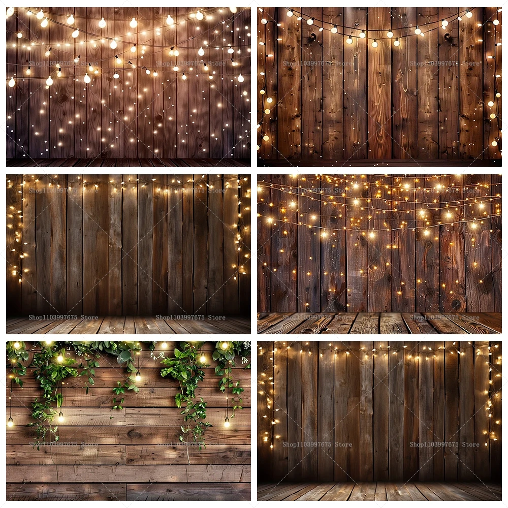 Photography Website - Fondo rústico de madera con cadena