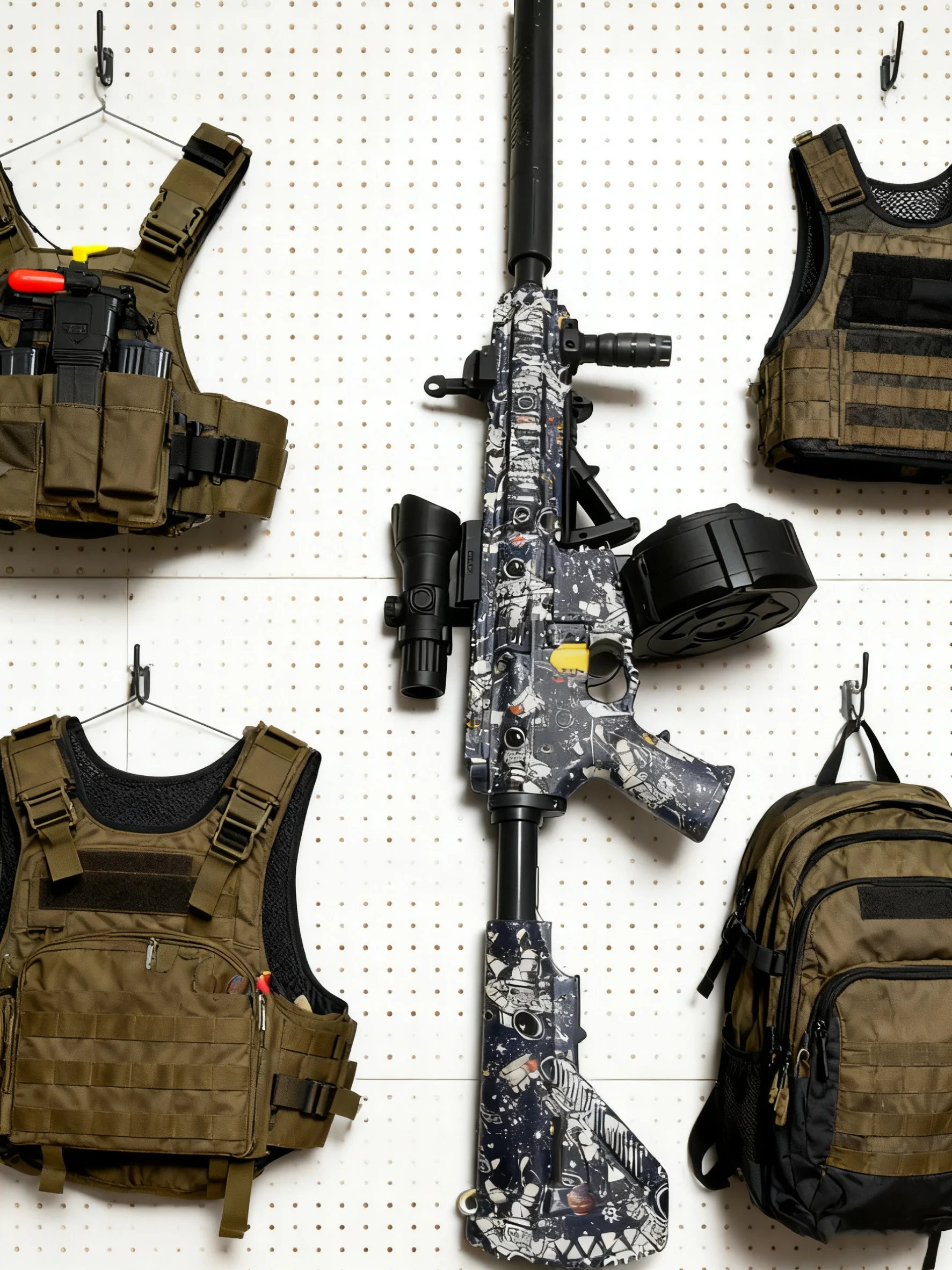 7,4 V, 500 Runden, automatische elektrische Gel-Ball-Blaster-Pistole, große Reichweite, Outdoor-Team-Kampfspielzeug für Jugendliche mit Sternenhimmel-Design