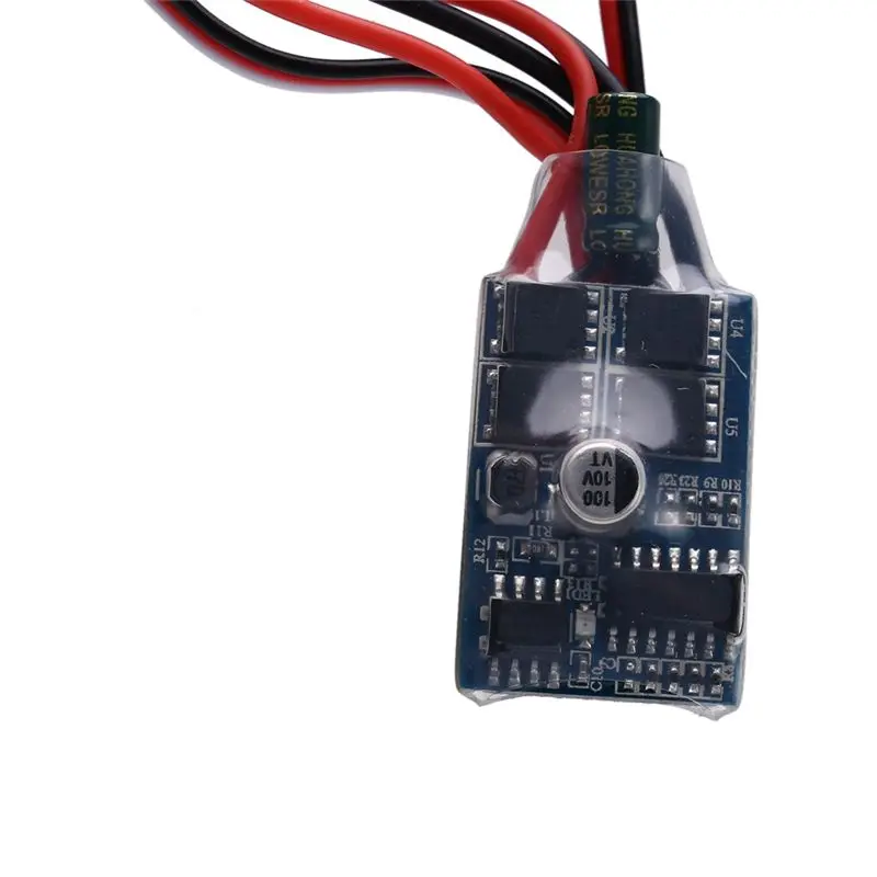 ABJL 4X RC ESC 10A Brushed Motor Speed Controller for RC Car Boat Without Brake, Forward Reverse