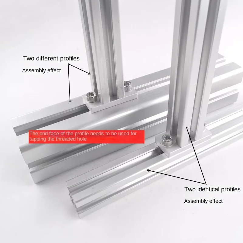 CNC Aluminum Profile Right Angle Connecting Plate Conversion 2020/3030/4040/6080 inside Built-in Docking Reinforcement Plate