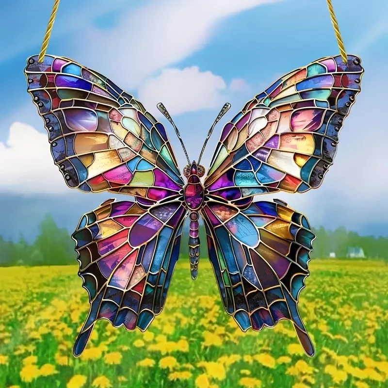 Acrylic Multi-Color 2D Butterfly Wings Light-Catching Device Beautiful Animal Enthusiast Gifts Graduation Affordable Decor