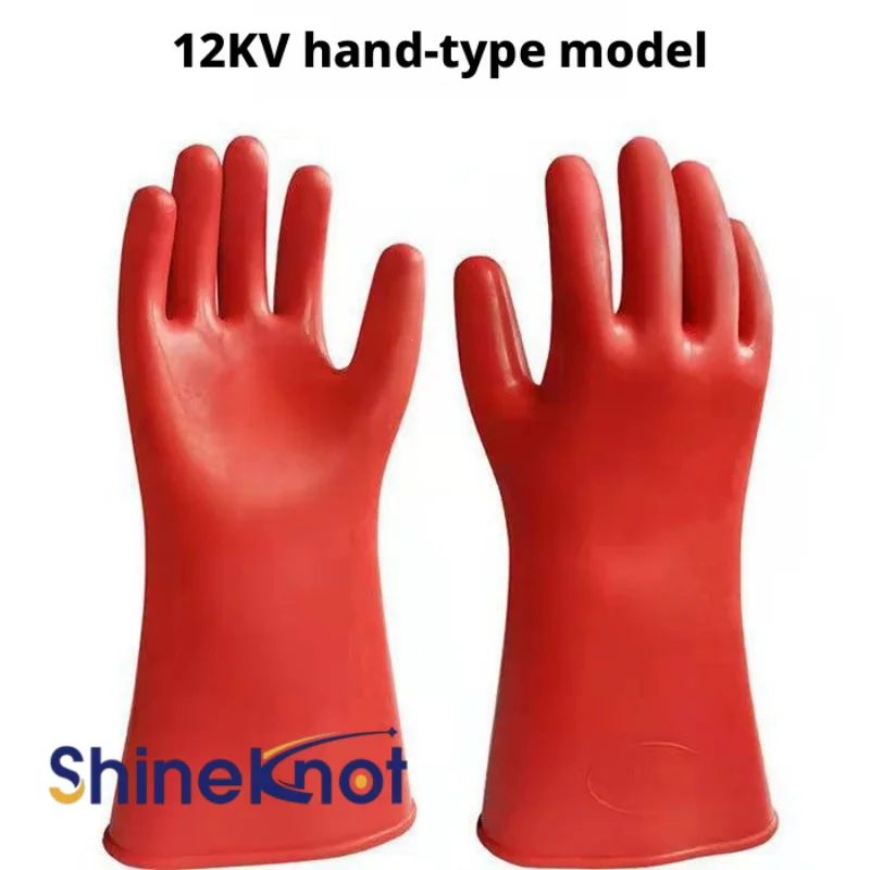 SHINEKNOT 20kv Electrician Rubber Insulated Anti Electric Contact And Anti Static Gloves 10kv High Voltage Insulated Gloves 12kv