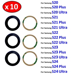 10Pcs, Back Rear Camera Glass Lens For Samsung S20 S21 S22 S23 S24 Plus Ultra FE 5G With Adhesive