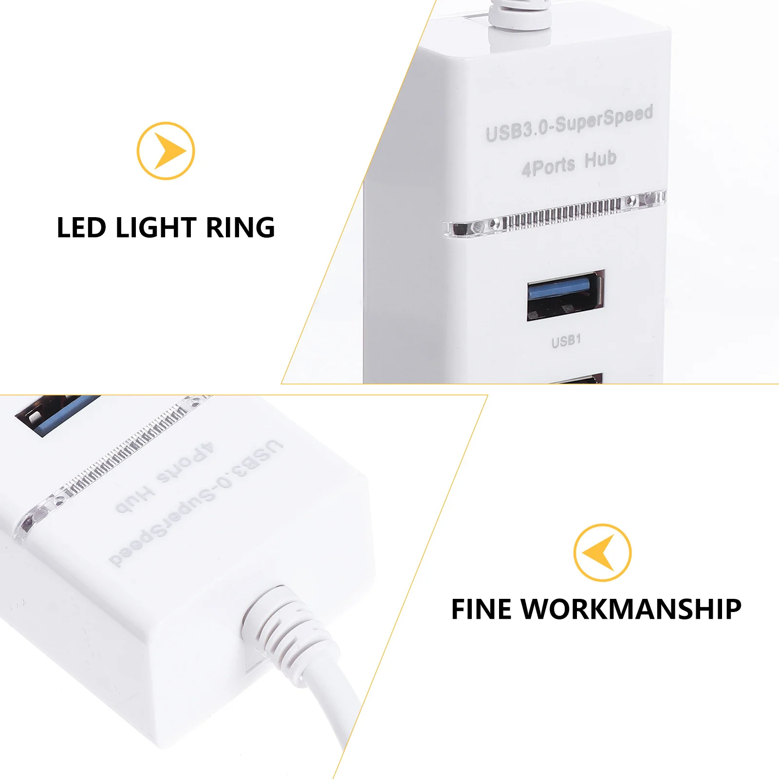 

1Pcs Usb3.0 Hub 4 Ports USB Splitter Adapter Compact Multi Expansion Cable Adapter for Fast Data Transfer USB 3.0 Hub