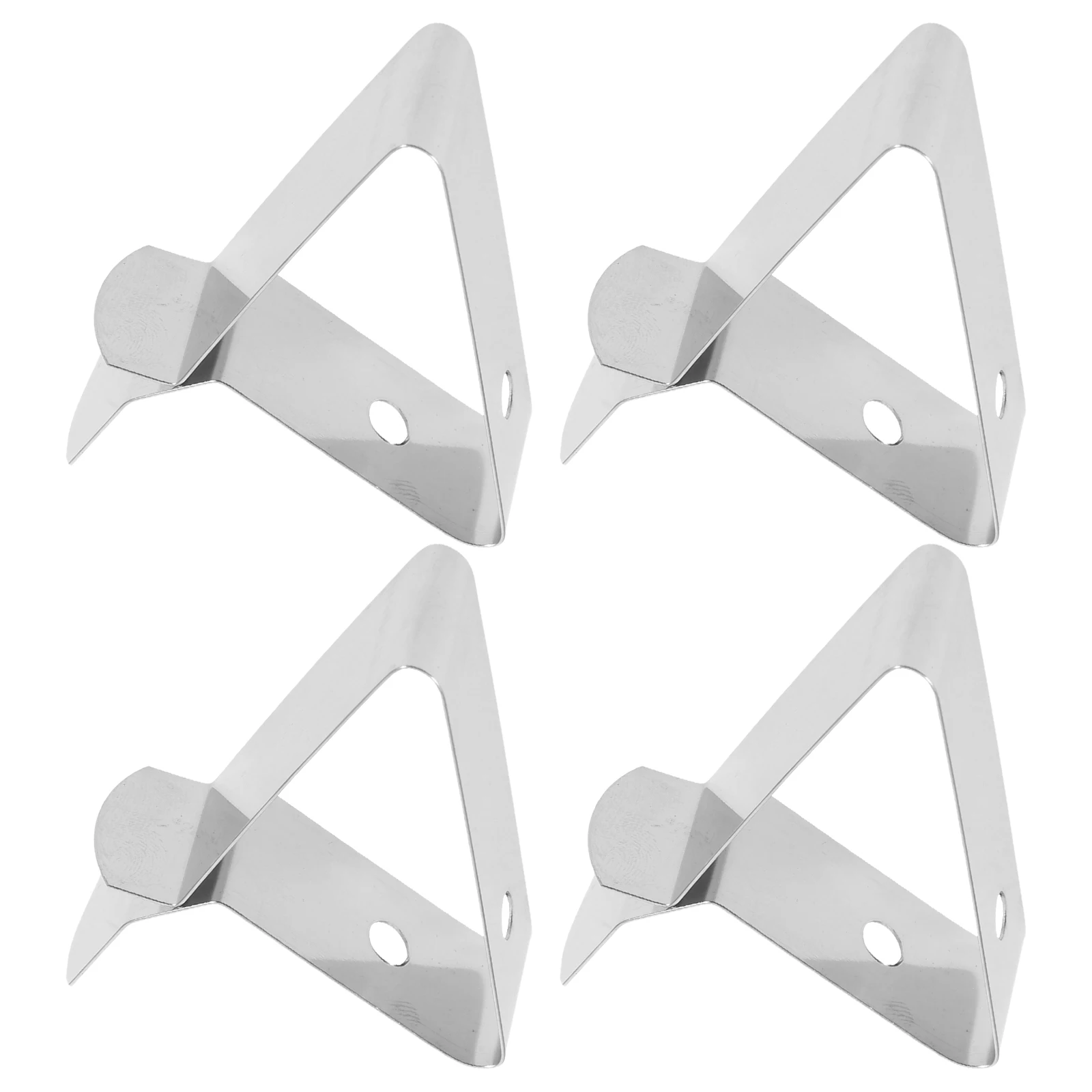 

4 Pcs Stainless Steel Food Clip Thermometer Probe Holder BBQ Grill Temperature Monitor Accessories 304 Open Hole Design