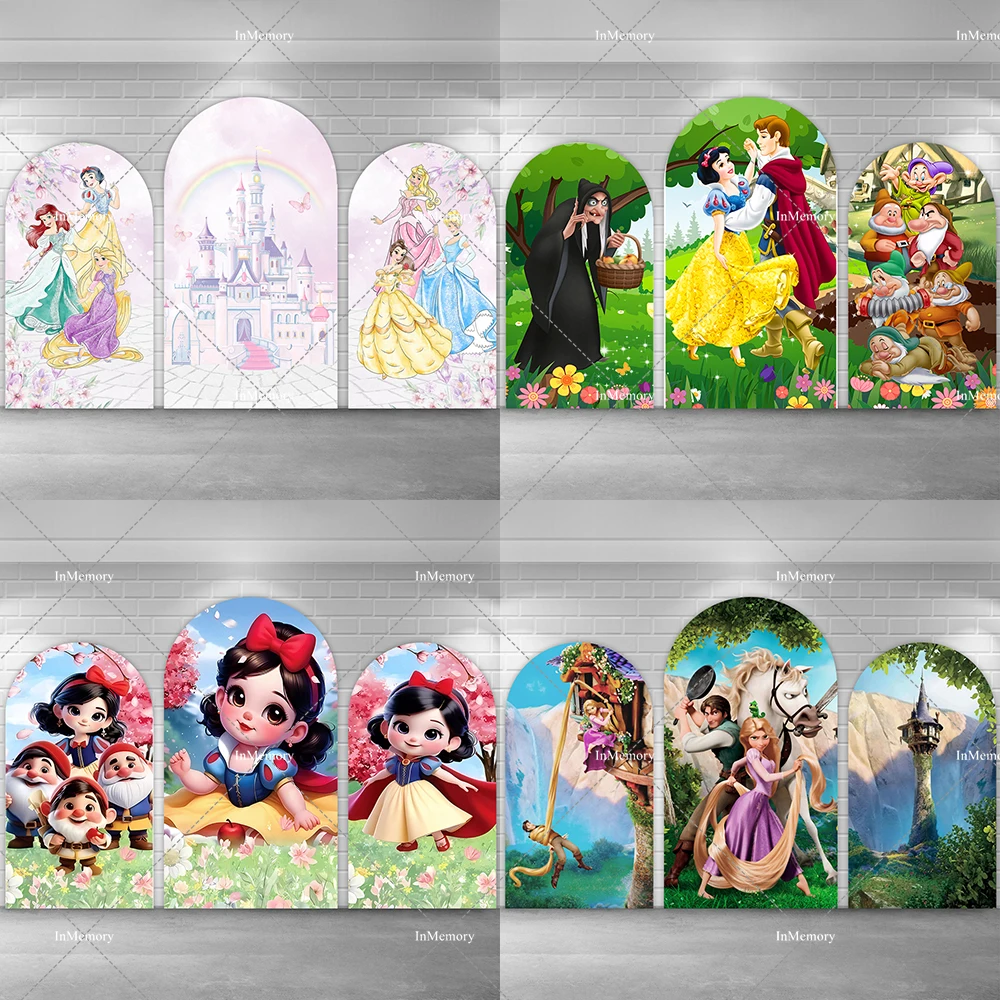 

Fairy Tale Princess Arch Backdrop For Girls Baby Shower Birthday Party Decor Snow White Rapunzel Cinderella Belle Alice Banner