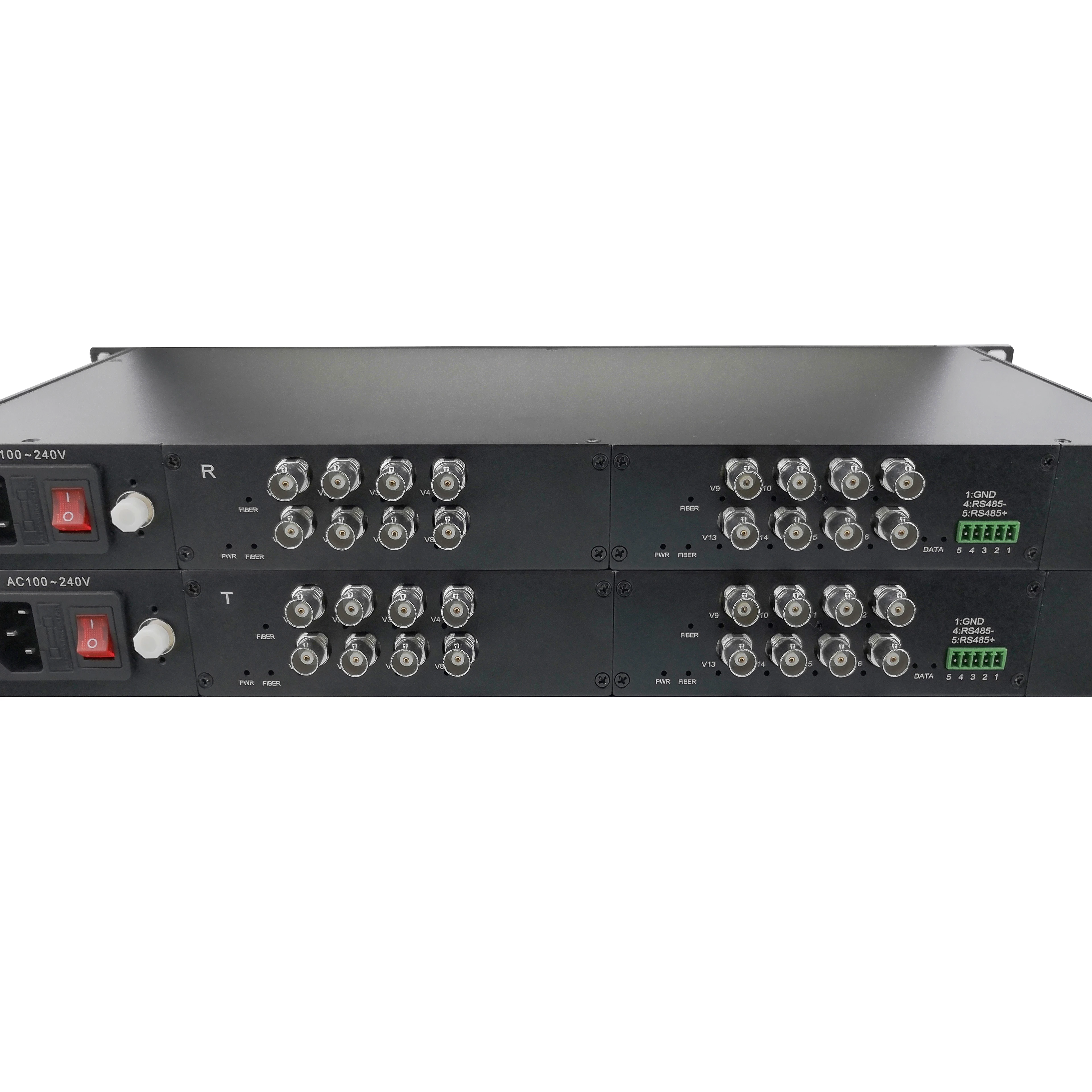 

16 Channel Video bnc 5MP to fiber media converter