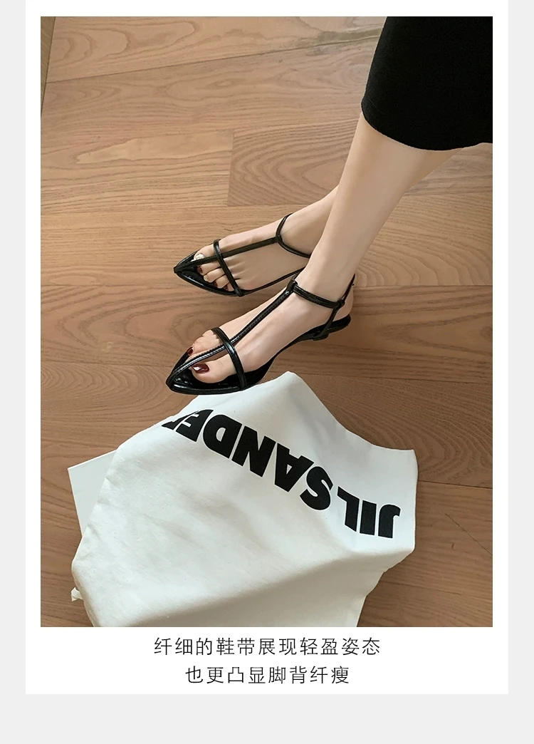 

2026 French-style Pointed-toe Niche Fairy Cross-strap Open-toe Summer Roman Thin-strap Women's Sandals