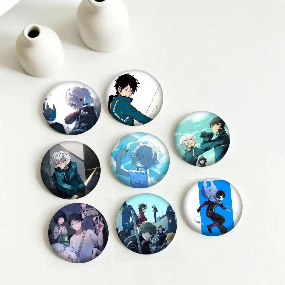 Anime World Trigger Yuma Kuga 25 32 44 58 75mm Badges Personalized Round Brooches Pins Accessory Gift