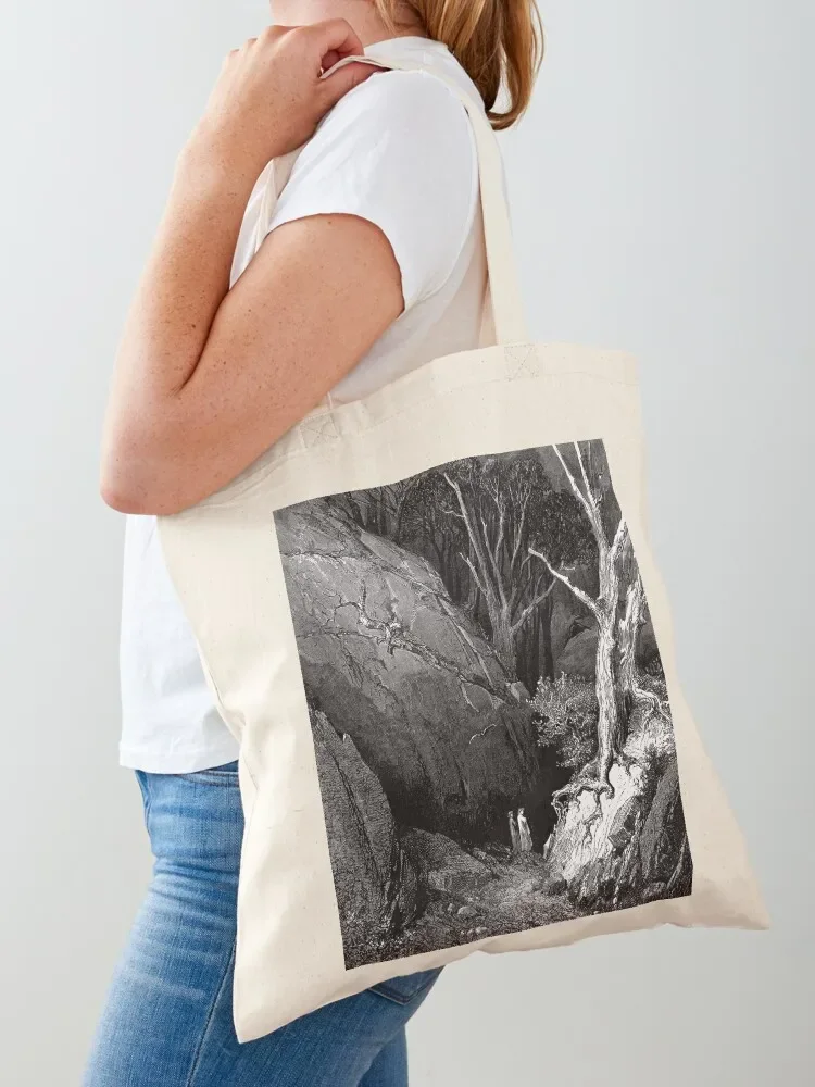 High Res Gustave Doré Leaving the Dark Wood 1860 Tote Bag eco bag folding bags luxury women Tote Bag