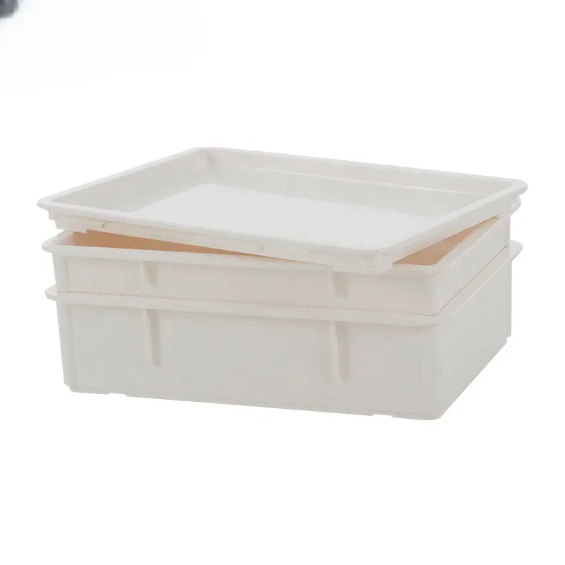 

Restaurant Pizza Dough Proofing box Stackable Bakery Box PP Dough Tray Large Dough Storage Box for Bakery Store Kitchen