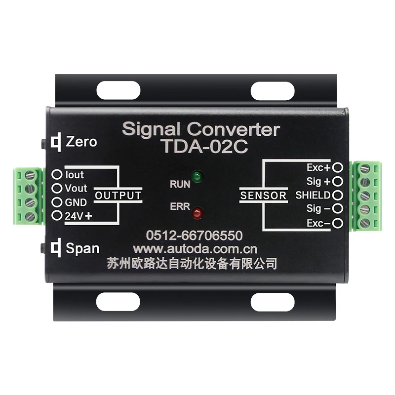 

Analog Weight Transmitter Millivolt Signal Amplifier Load Cell Voltage Current TDA-02C