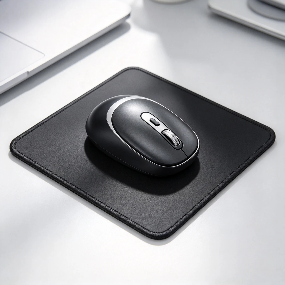 2.4G Wireless Mouse & Mouse Pad Bundle | Audible Click | Ergonomic Design | Adjustable DPI | USB-A Plug & Play for Laptop PC