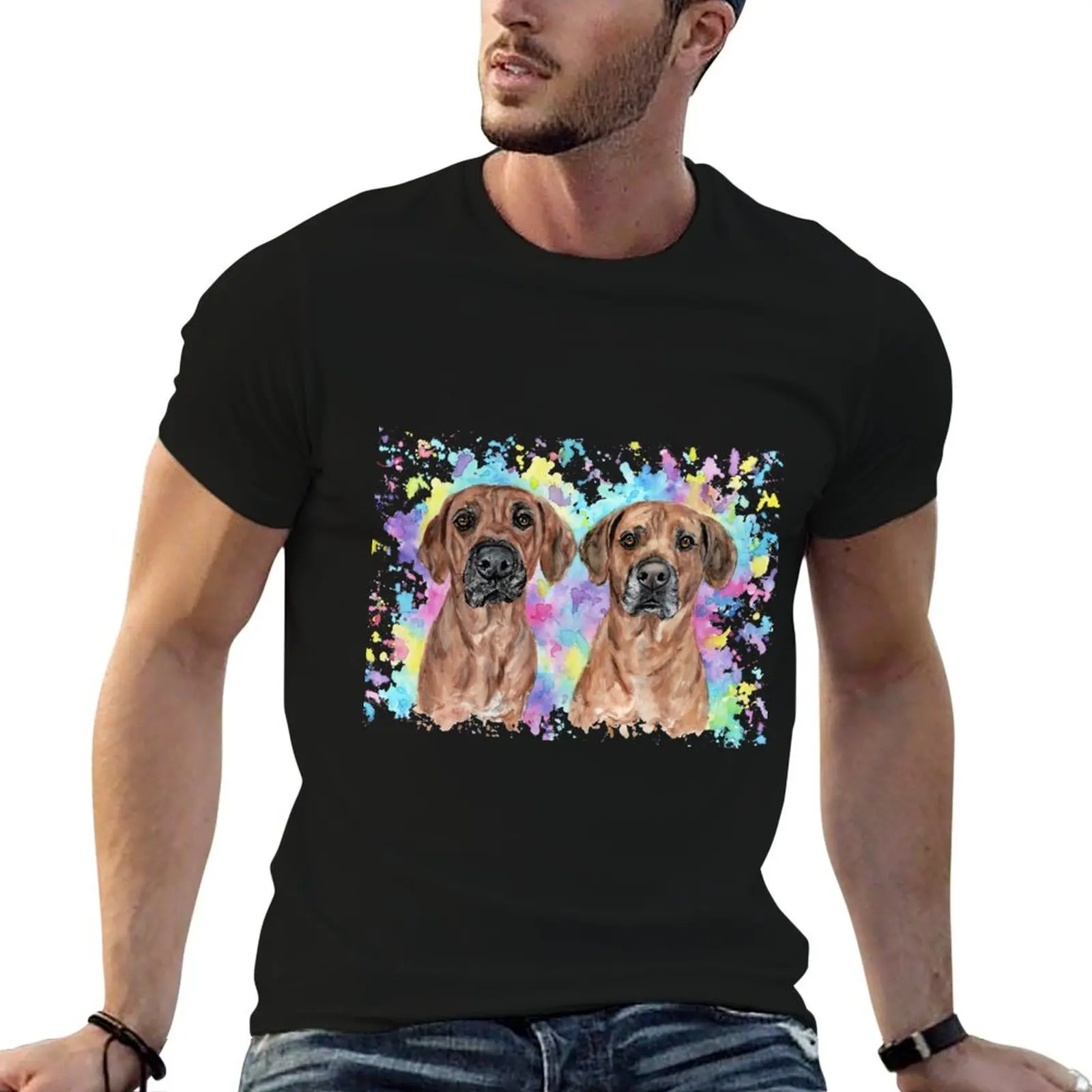 

Rhodesian Ridgebacks in Watercolour T-Shirt man t shirts graphic t shirts for man pack white man t shirts for men T-Shirt