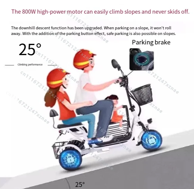 Children Lady Mother Folding Car Light Battery Car，The Elderly Electric Tricycle Household Small Pick-up
