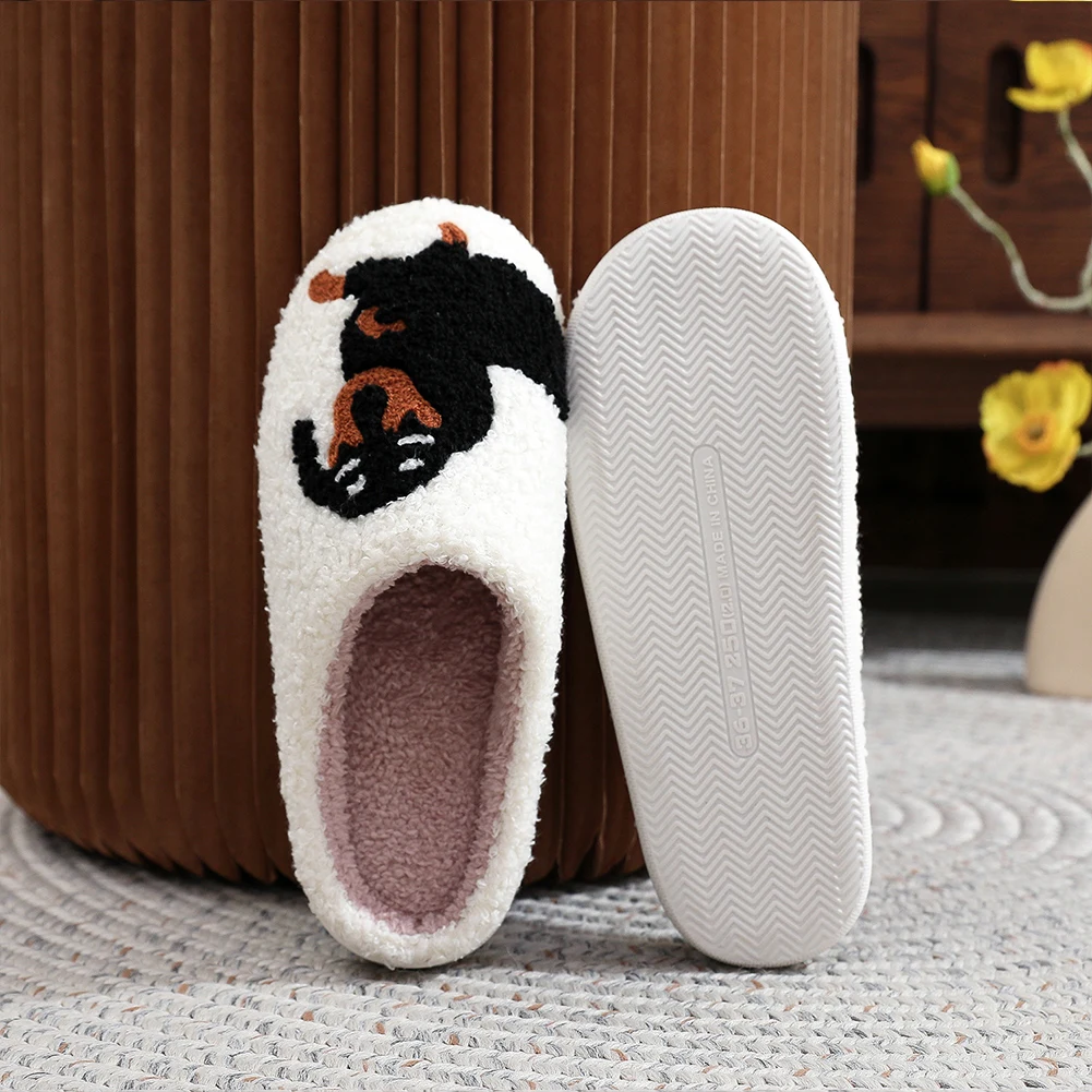 

NEW Plush Dachshund Slippers Closed Toe Fuzzy Dog Slippers Warm Slip-on House Shoes Anti Slip Fluffy Home Slippers for Men Women