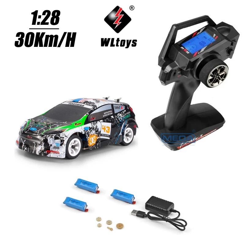 Wltoys RC 1/28 30 км/ч 284131 K989 с обновленным ЖК-дисплеем дистанционное управление высокоскоростной гоночный Противомоскитный 2,4 ГГц внедорожник