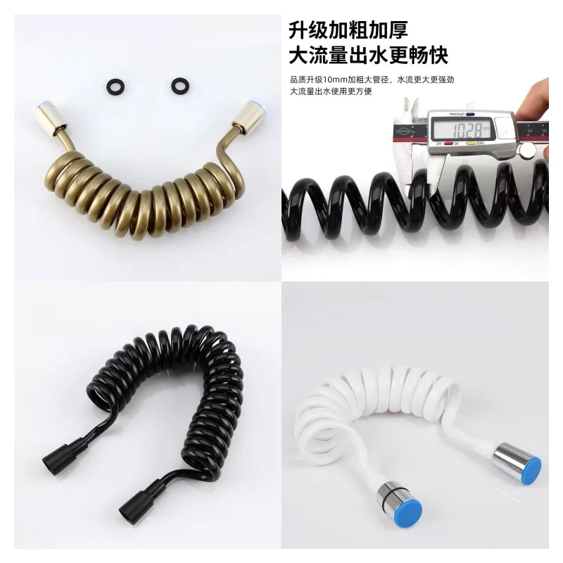 

Gold Spring Flexible Retractable Hose For Shower Head Toilet Bidet Shower Water Pipe Water Plumbing Toilet hose 1.5m 2m 3m