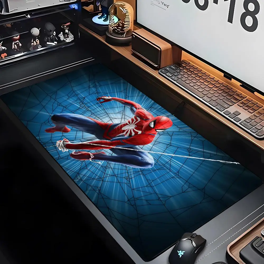 Spider Man Mouse Pad XXL Gamer Gaming PC Computer Otaku Locking Edge DIY Customized Photo Laptop Notebook Desk Mat