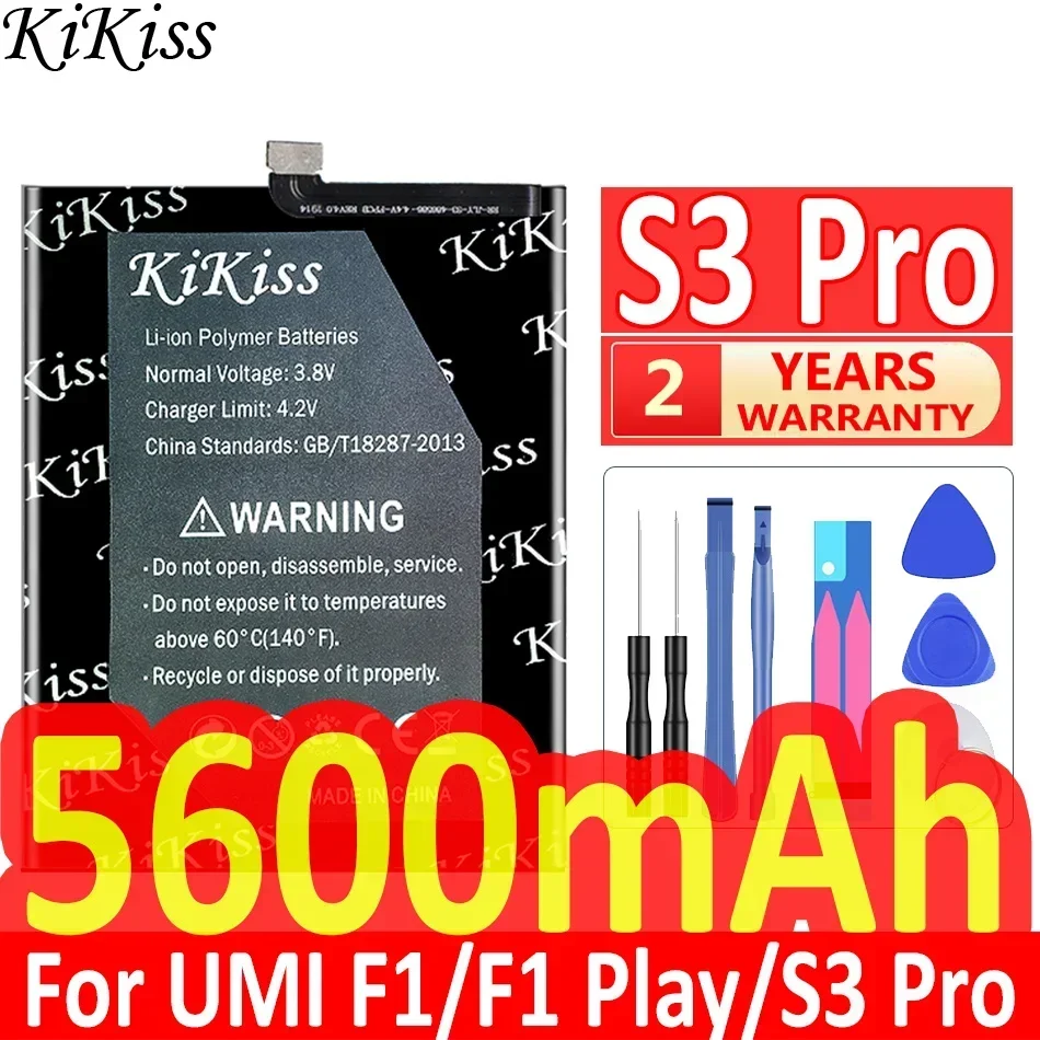 

Аккумулятор KiKiss 5600 мАч для смартфона UMI Umidigi F1/F1 Play F1Play/S3 Pro S3Pro