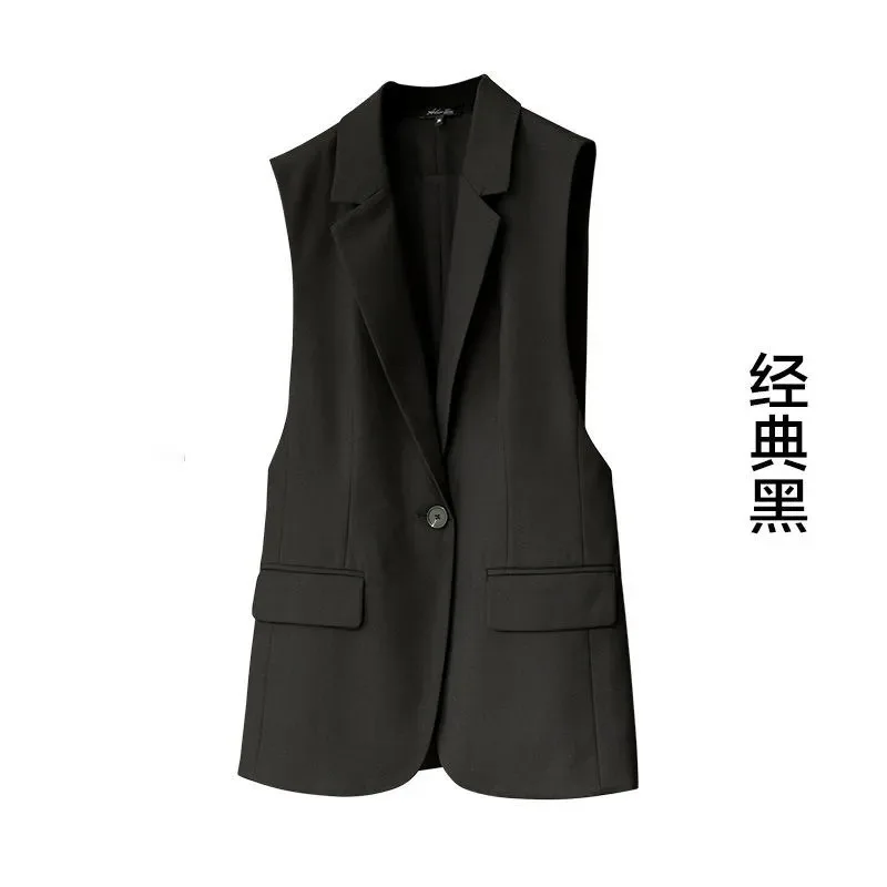 Women vest coat 2026 new casual sleeveless suit vest autumn trendy sleeveless top v neck waistcoat vest women's clothing