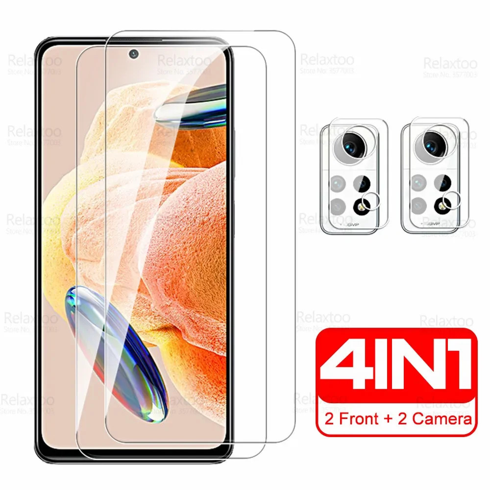 

4in1 Camera Tempered Glass For Xiaomi Redmi Note 12 Pro 4G Screen Protector Redmy Note12 S 12S 12Pro Cover Armor Protective Film