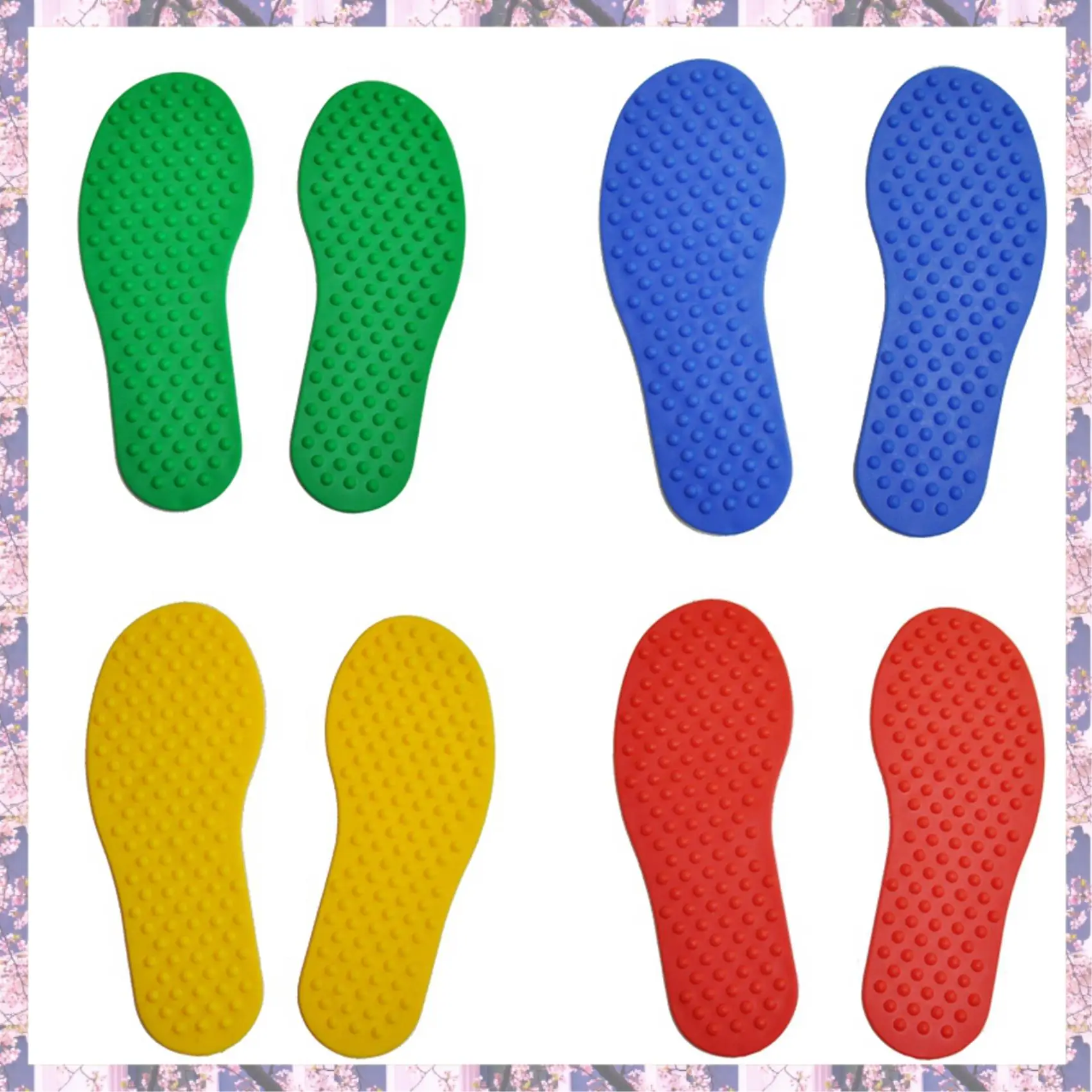 

T84C-16 Pairs Hands And Feet Game 4 Color Toys For Kids Jump Play Mat Sport Musculation Indoor Outdoor Game Props