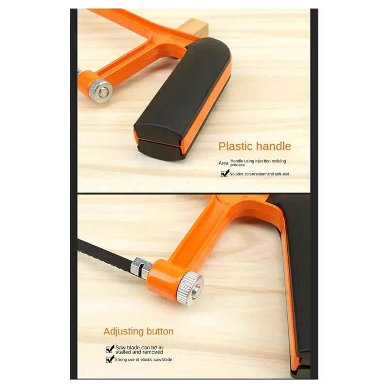 BAAU Mini sega per la lavorazione del legno regolabile, sega multifunzionale per bambini, piccola seghetto fai-da-te, piccola sega a mano in metallo multifunzionale