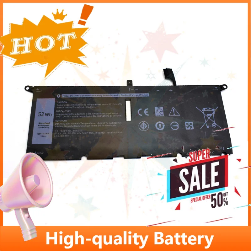 SWZY DXGH8 Laptop Battery for Dell XPS 13 9370 2018 XPS 9380 (P82G002) 13-9370-D1605G D1705G D1805G D1905TG Series G8VCF 0H754V