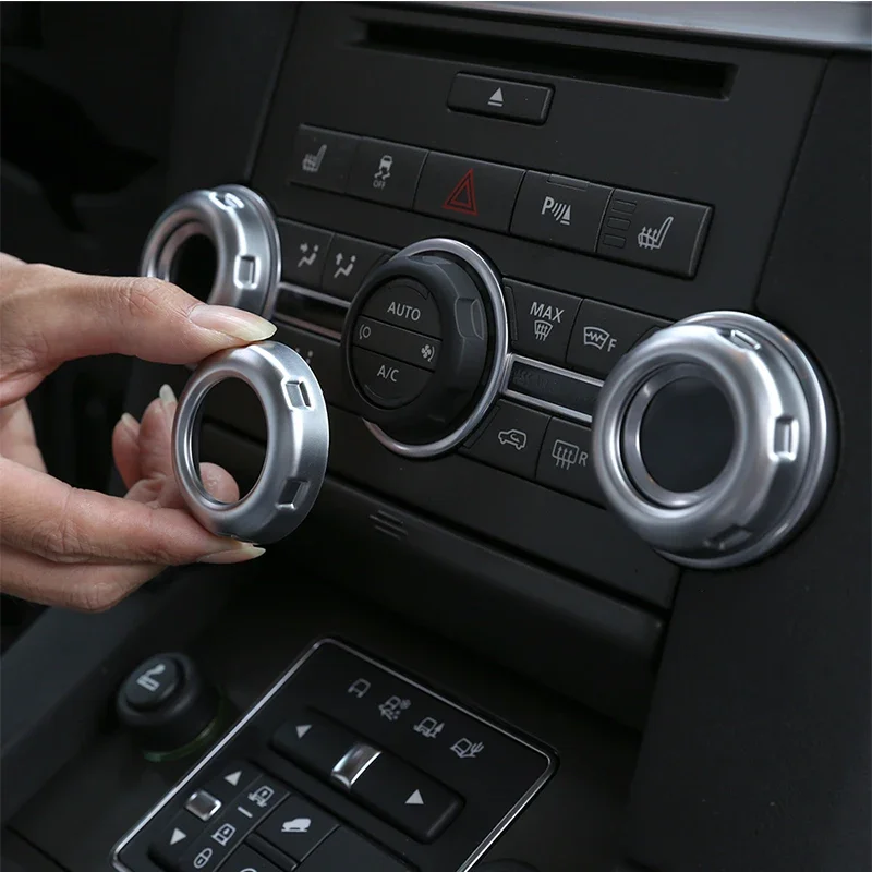 

OLAVGDN 5 Pcs For Land Rover Discovery 4 LR4 Range Rover Sport Chrome Volume And Air Conditioning Knobs Trim Car Accessory And P